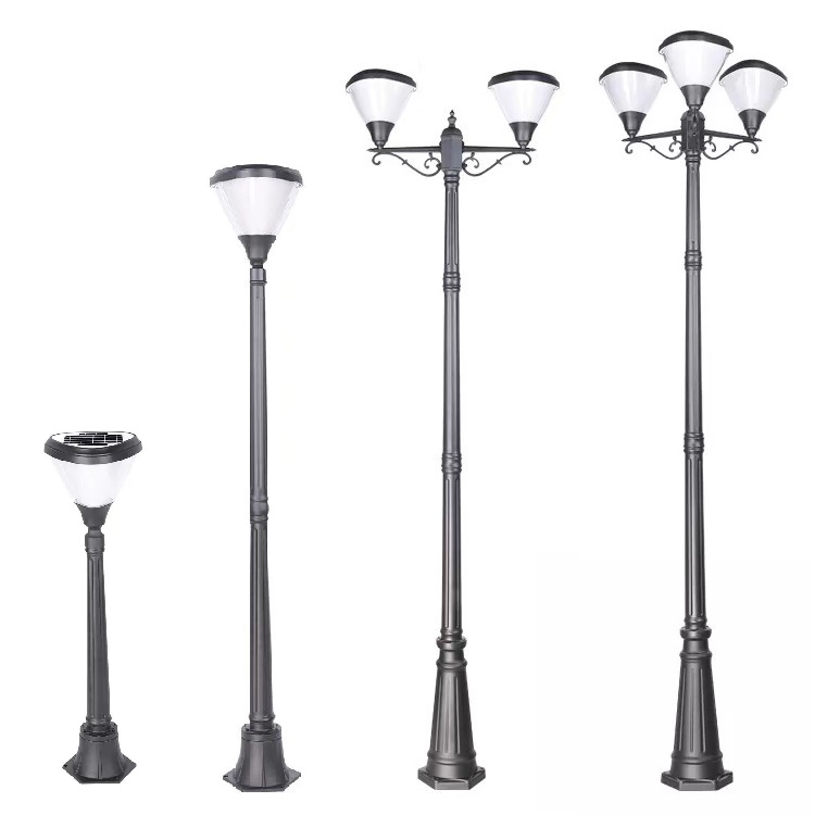 Cột Đèn Năng Lượng Mặt Trời ZALAA cao 2m6 ZG-GGD0203-2-9W Chiếu sáng cảnh quan sân vườn