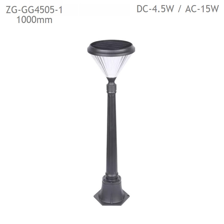 Cột Đèn Năng Lượng Mặt Trời ZALAA cao từ 1m-2m ZG-GGD4505-1-4,5W Chiếu sáng cảnh quan ngoài trời