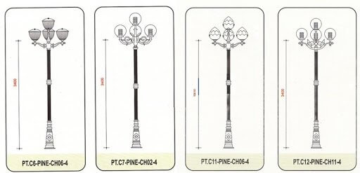 Đế Cột Pine - Chân Đế Cột Đèn Thép Gang Bền Bỉ Chịu Lực Cao