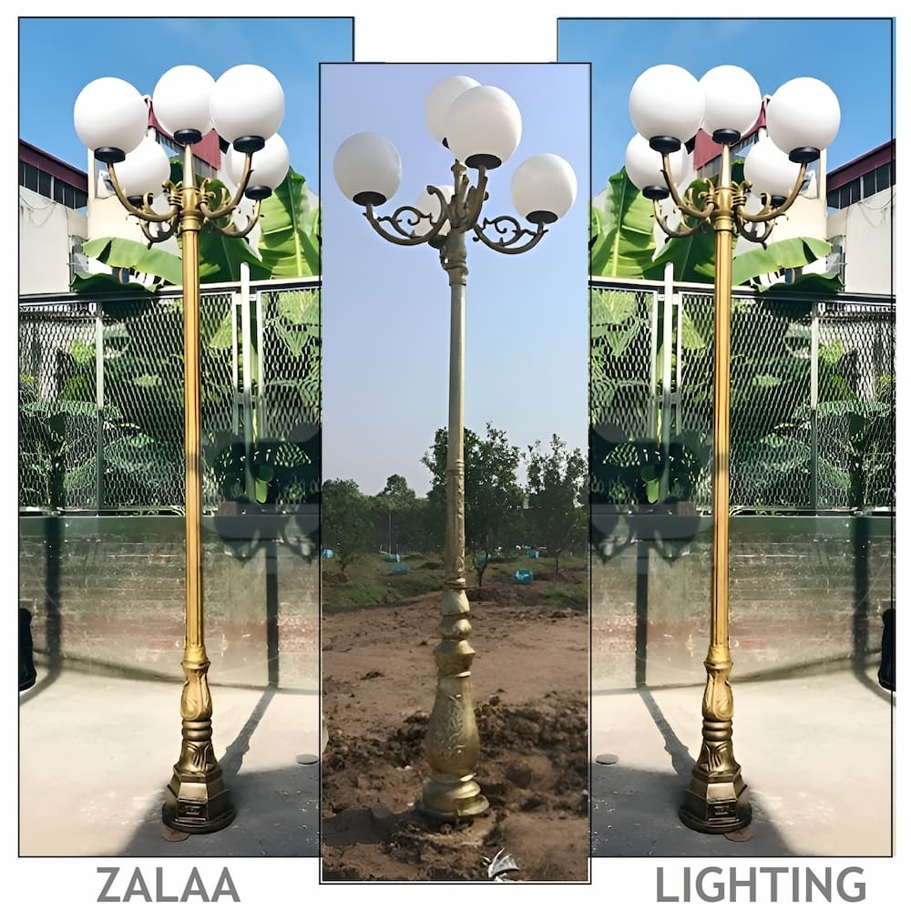 Cột Đèn Trang Trí Công Viên ZCD-021 cao 4,5m 5 bóng cầu D400
