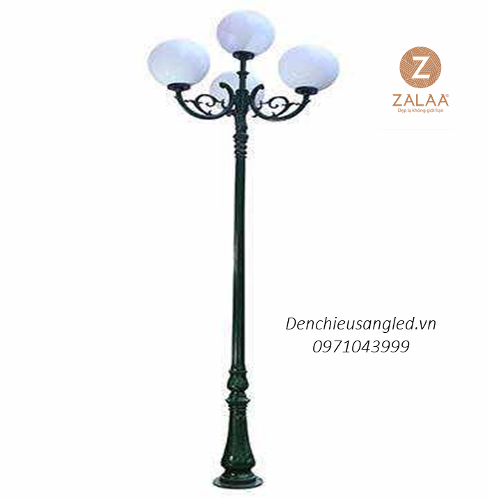 Cột Đèn Trang Trí Công Viên 5 bóng cầu D400, cao 4,8m