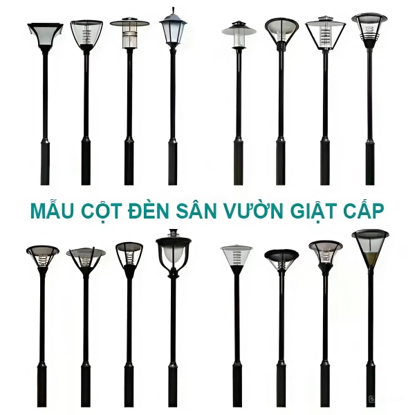 Cột Đèn Giật Cấp D140/76 cao 3,5m - Mạ kẽm nhúng nóng, Sơn tĩnh điện | Mã sp ZCD-GC H3.5 D140/76 ZALAA