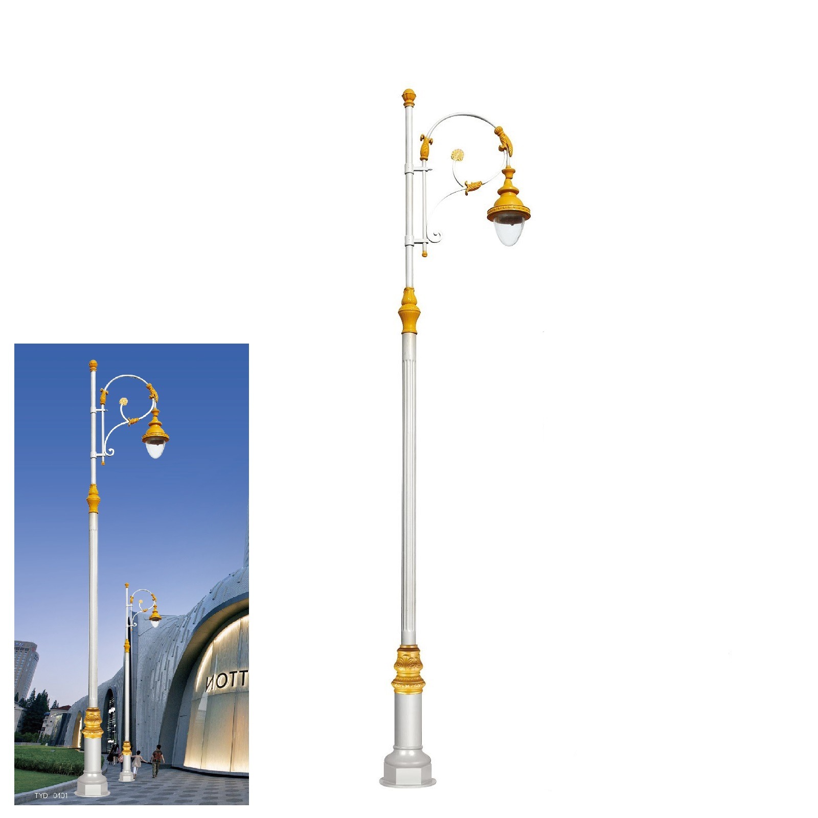 Cột Đèn Sân Vườn Tân Cổ Điển Đúc Tinh Xảo ZSV_TYD-0401 ZALAA OEM Chiếu sáng Cảnh Quan, Công Viên, Biệt Thự