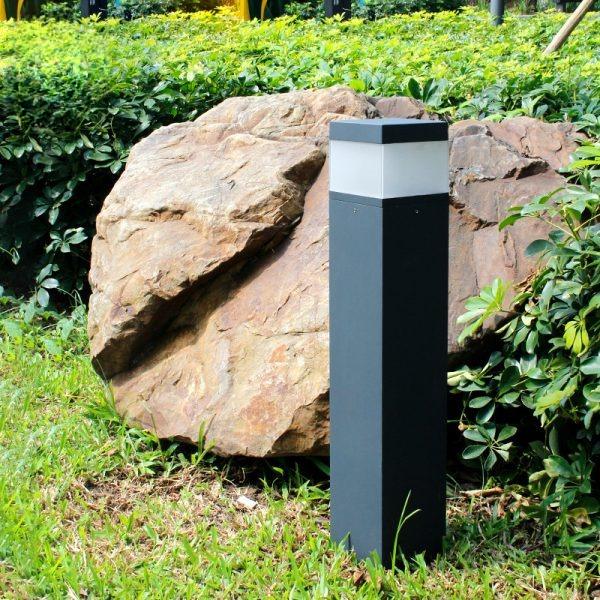 Cột Đèn Thấp Nấm Sân Vườn Kiểu Vuông Hiện Đại cao 800mm dùng LED E27 Bulb công suất 7-10W ZALAA