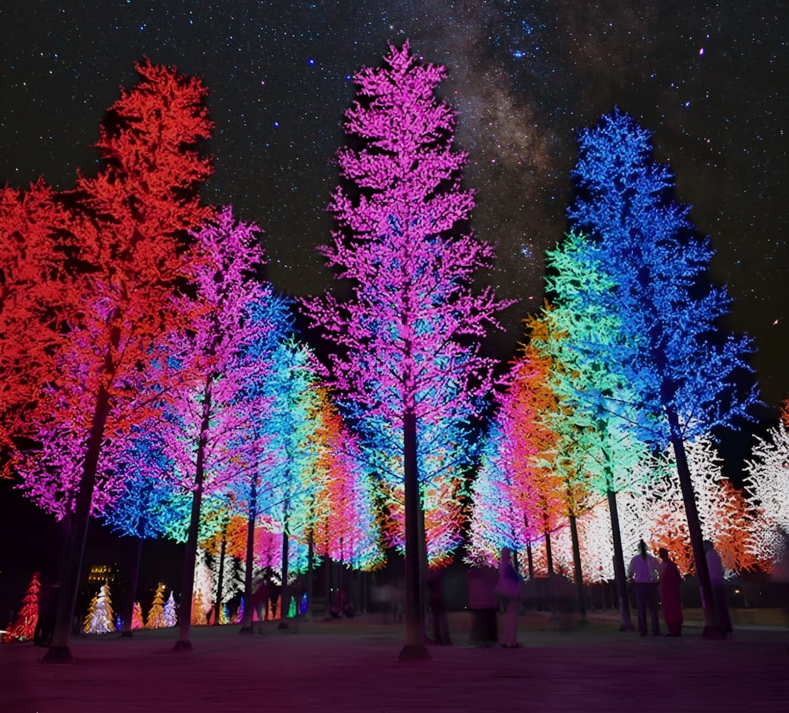 Cột Đèn Trang Trí Cây Thông Cao 9M LED F5 450-500W Cảnh Quan Nhà Thờ Chính