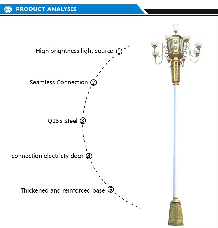 Cột Đèn Trang Trí Chiếu Sáng 9-10 Quả Cầu D400 Đẹp Lạ ZCV-H8000xD2800 ZALAA