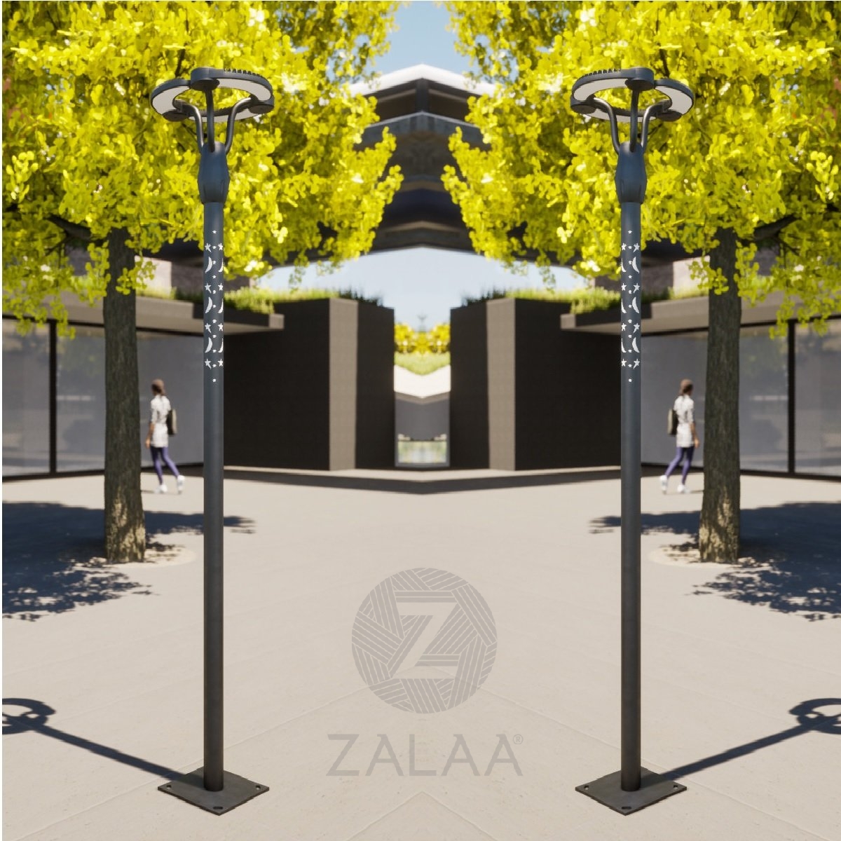 Cột Đèn Trang Trí Công Viên Hiện Đại ZALAA - Mã số ZCV-H5000-60W