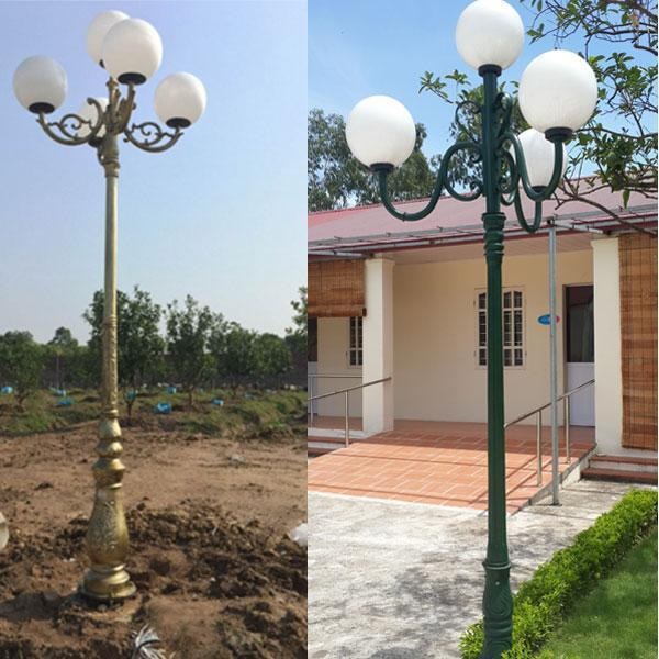 Cột Đèn Trang Trí Công Viên ZCD-021 cao 4,5m 5 bóng cầu D400