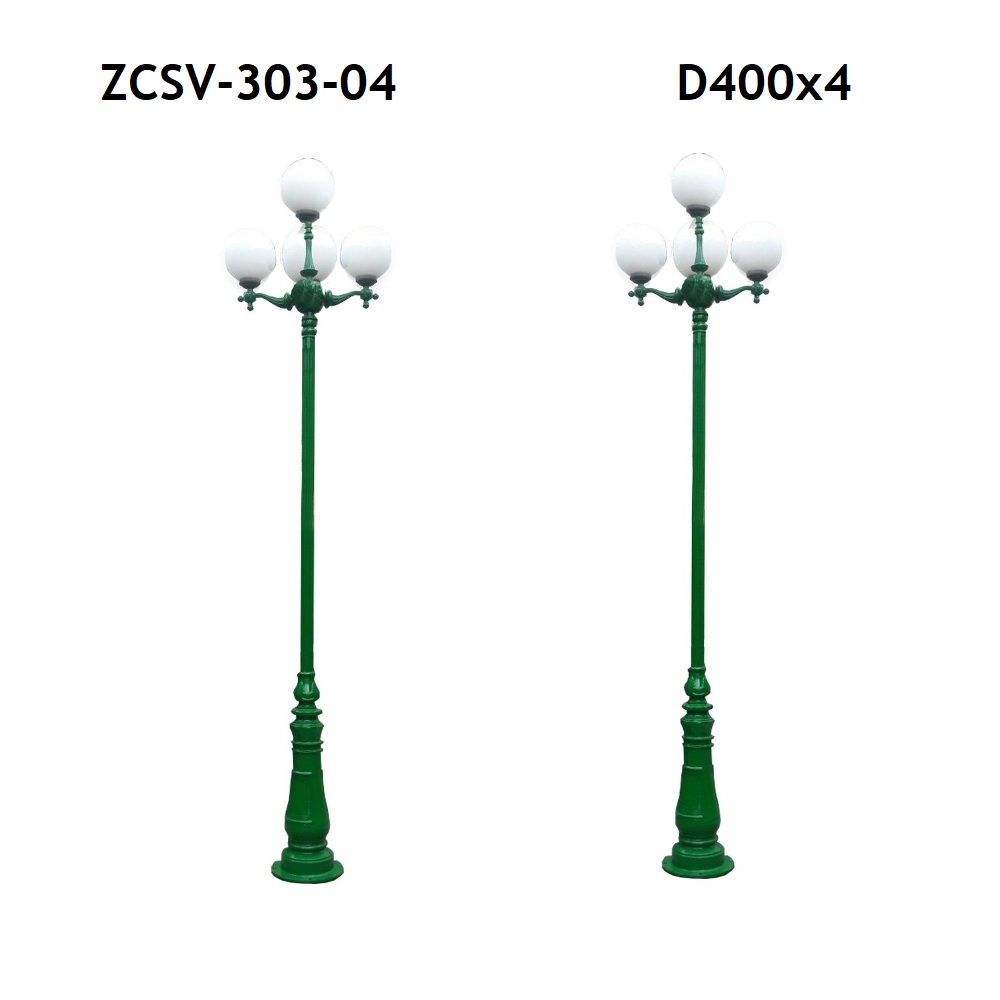 Cột Đèn Trang Trí Sân Vườn Công Viên ZCSV-303-04