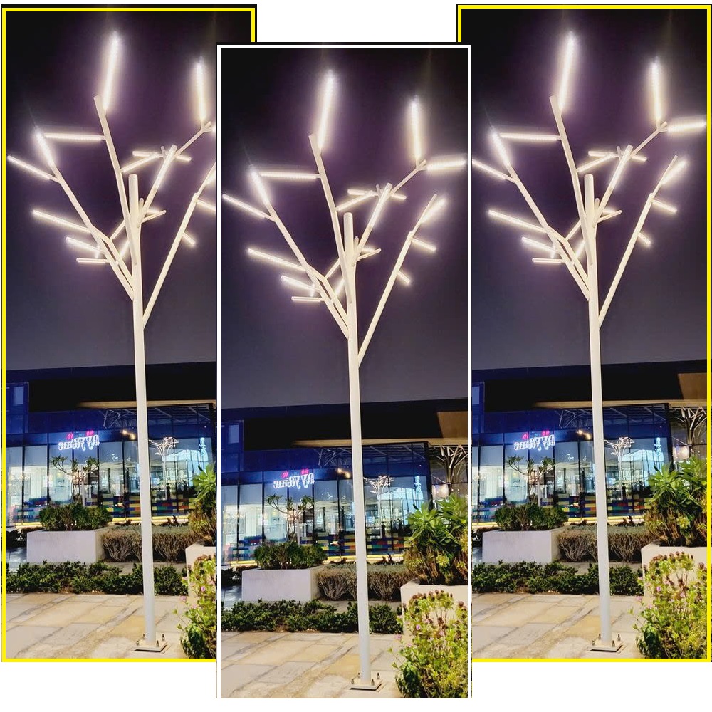 Cột Đèn Trang Trí Sân Vườn Mô Phỏng Cây Nhiều Cành Phát Sáng Cao 5M ZCV ZALAA LED Tree Lights