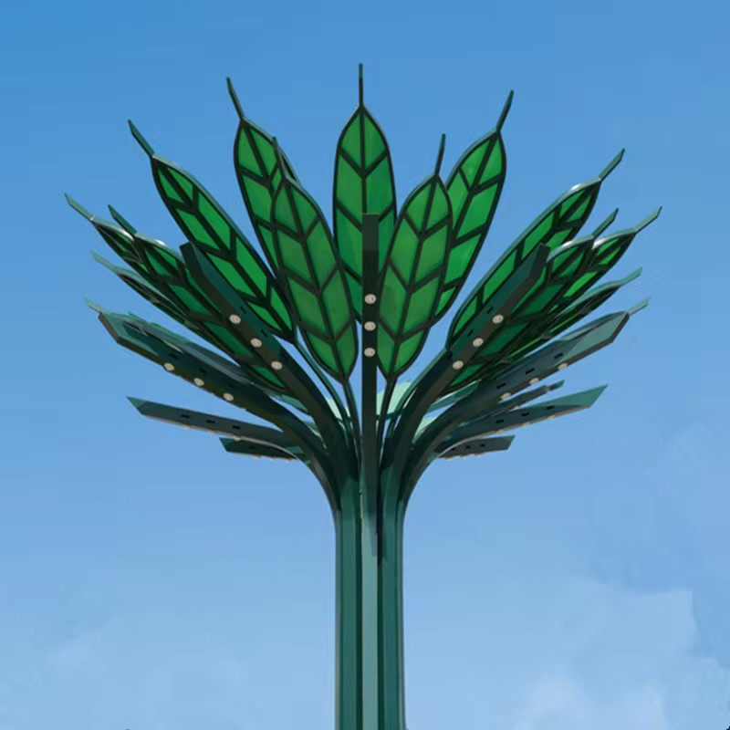 Cột Đèn ZALAA Kiểu Cây Dừa Cao 4-6m Trang trí và Chiếu sáng cho Công viên, Cảnh quan sân vườn | LED Tree Lights