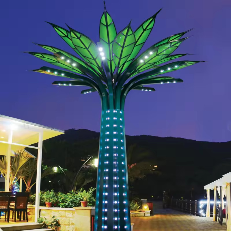 Cột Đèn ZALAA Kiểu Cây Dừa Cao 4-6m Trang trí và Chiếu sáng cho Công viên, Cảnh quan sân vườn | LED Tree Lights