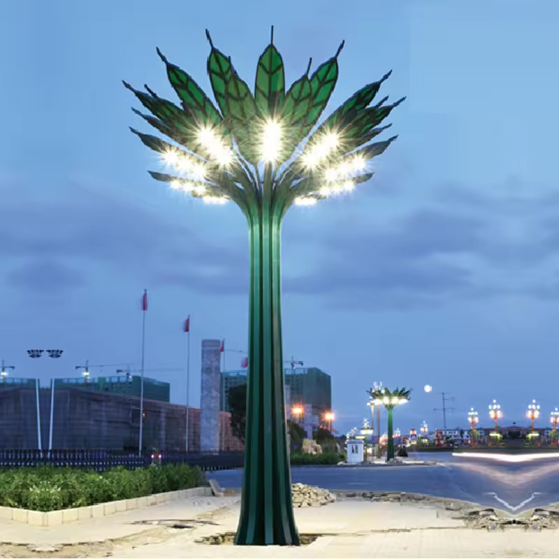 Cột Đèn ZALAA Kiểu Cây Dừa Cao 4-6m Trang trí và Chiếu sáng cho Công viên, Cảnh quan sân vườn | LED Tree Lights