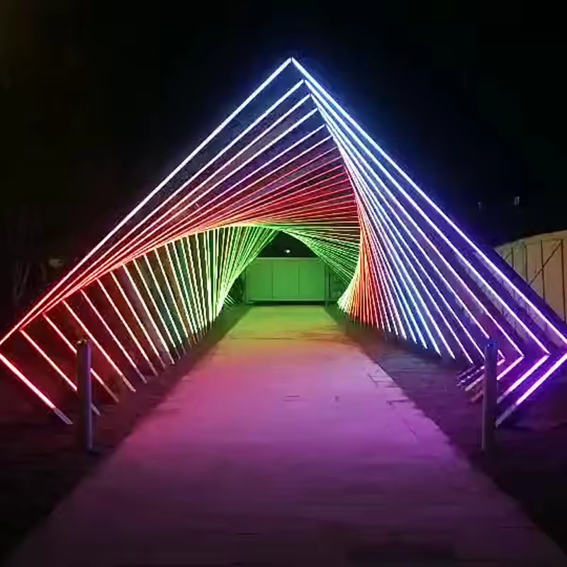 Cột Đèn ZALAA Mô Hình 3D Đổi Màu RGB Tương Tác Nơi Công Cộng, Đường Phố, Công Viên - LED Art Lights