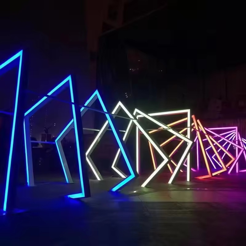 Cột Đèn ZALAA Mô Hình 3D Đổi Màu RGB Tương Tác Nơi Công Cộng, Đường Phố, Công Viên - LED Art Lights