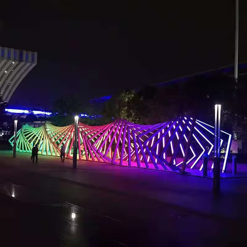 Cột Đèn ZALAA Mô Hình 3D Đổi Màu RGB Tương Tác Nơi Công Cộng, Đường Phố, Công Viên - LED Art Lights