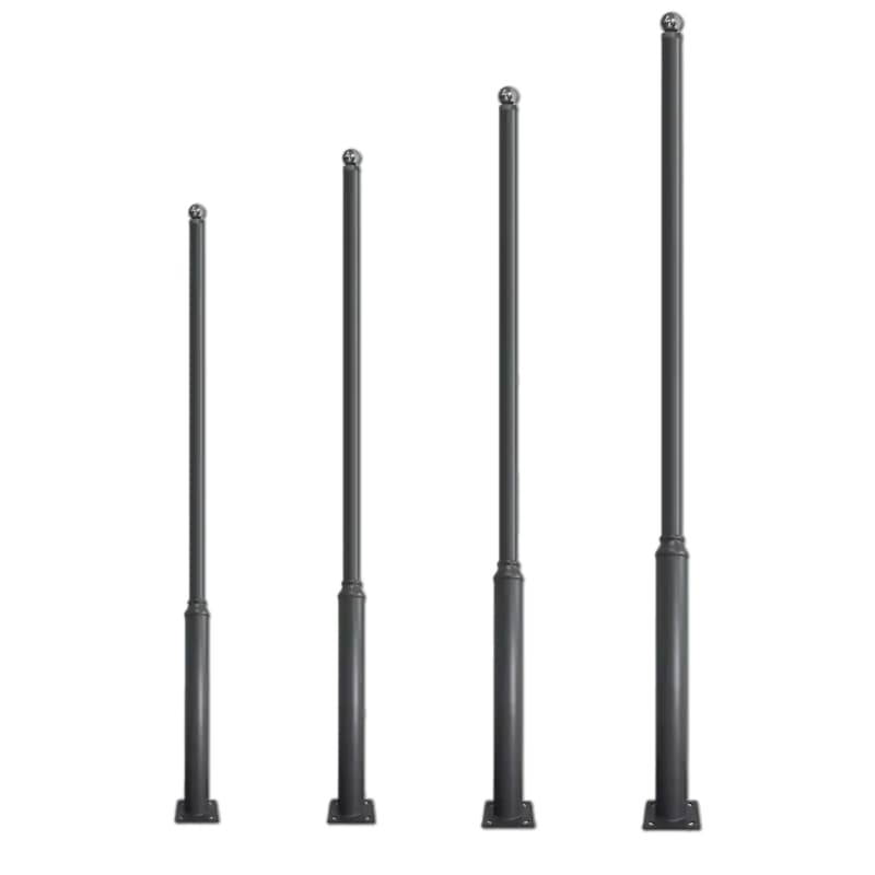Cột Đèn Sân Vườn Giật Cấp cao từ 2,5 đến 6m giá tại xưởng sản xuất, OEM theo yêu cầu