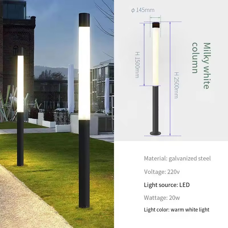 Cột Trụ Đèn LED Cao 2m-4m thân tròn thiết kế theo yêu cầu