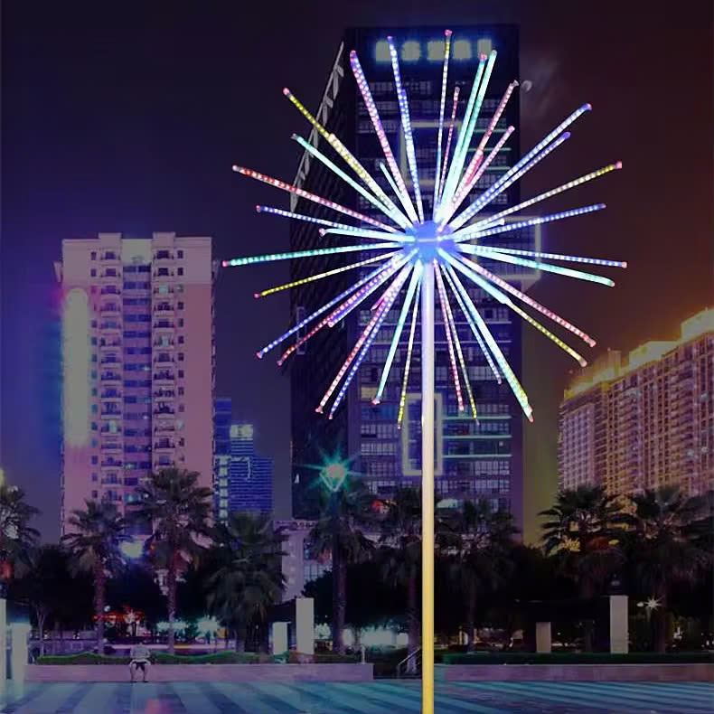 Cột và Đèn trang trí kiểu dáng LED Pháo Hoa, Đài Phun Nước ZALAA ZCSV-DPN | cho dự án cảnh quan ngoài trời
