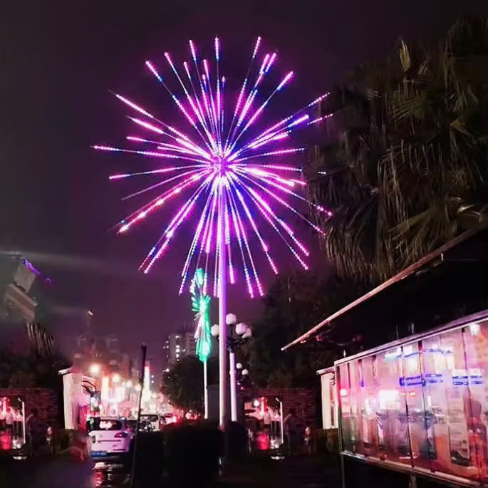 Cột và Đèn trang trí kiểu dáng LED Pháo Hoa, Đài Phun Nước ZALAA ZCSV-DPN | cho dự án cảnh quan ngoài trời