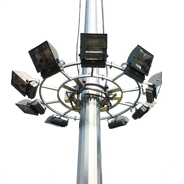 Cột Đèn Pha Nâng Hạ Cho Sân Vận Động – Giải Pháp Chiếu Sáng hiện đại từ ZALAA Lighting