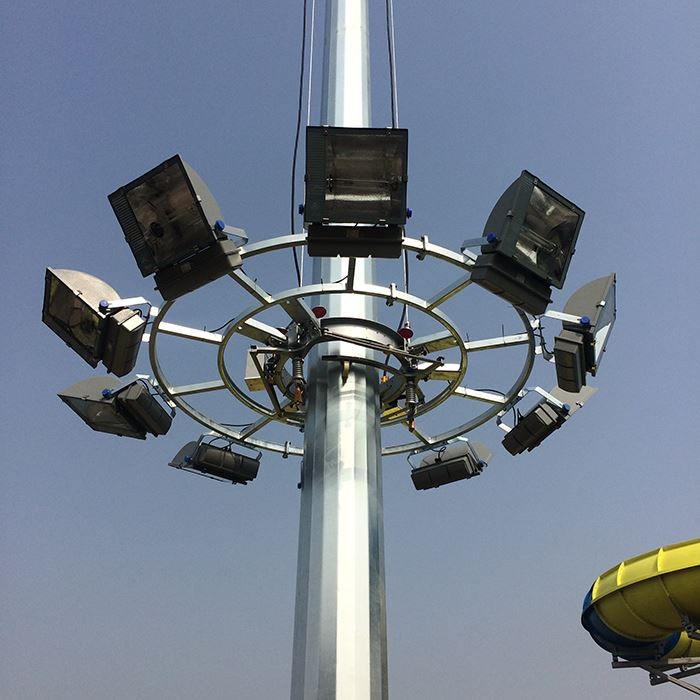 Cột Đèn Chiếu Sáng Giàn Nâng Hạ cao 14m đến 30m đạt tiêu chuẩn BS 5649, TR7