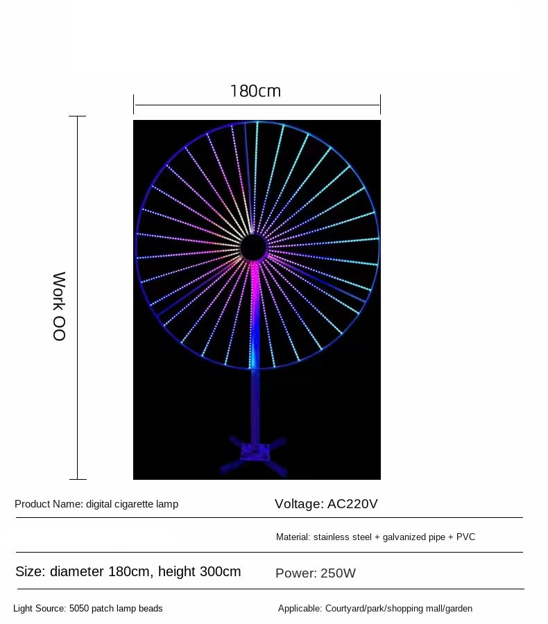 Đầu đèn LED Pháo Hoa hiệu ứng Xoay Tròn đổi màu RGB 350W 30 đầu ống H1500 D2100 Zalaa ZCSV-PH-12