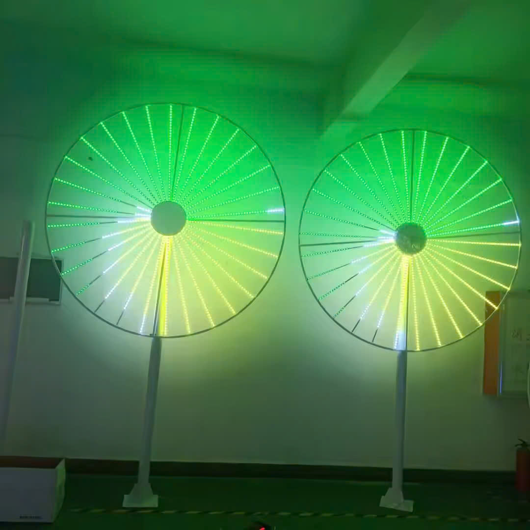 Đầu đèn LED Pháo Hoa hiệu ứng Xoay Tròn đổi màu RGB 350W 30 đầu ống H1500 D2100 Zalaa ZCSV-PH-12