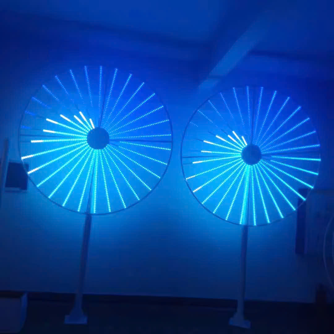 Đầu đèn LED Pháo Hoa hiệu ứng Xoay Tròn đổi màu RGB 350W 30 đầu ống H1500 D2100 Zalaa ZCSV-PH-12