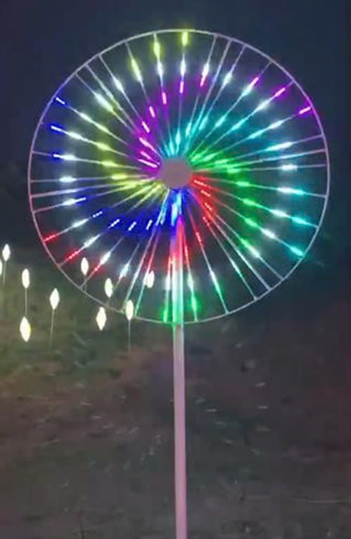 Đầu đèn LED Pháo Hoa hiệu ứng Xoay Tròn đổi màu RGB 350W 30 đầu ống H1500 D2100 Zalaa ZCSV-PH-12