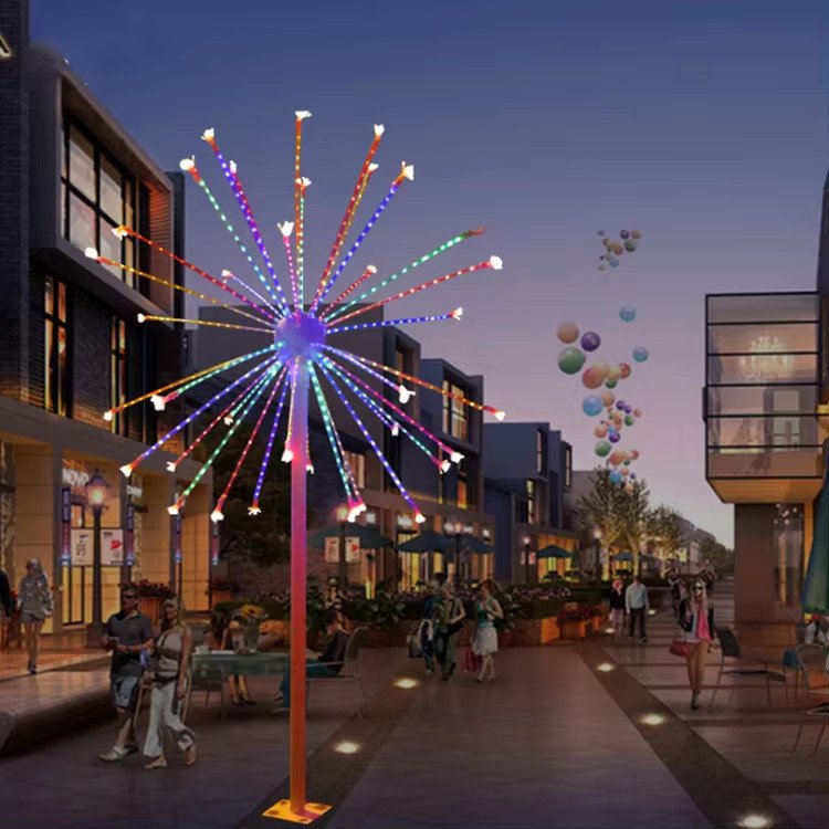 Đầu đèn LED trang trí kiểu Pháo Hoa hiệu ứng RGB đổi màu 250W 36 đầu ống H1300 D2000