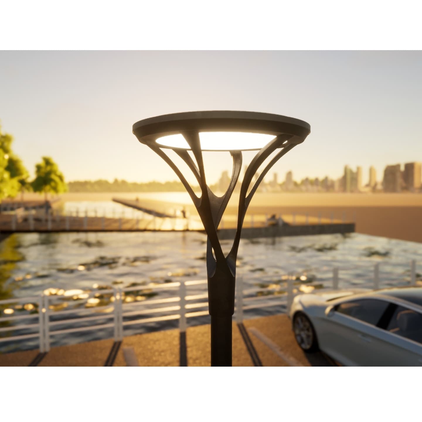 Đầu Đèn Trang Trí Công Viên Hiện Đại ZCV-H640-D610 ZALAA Công Suất 50W - 100W