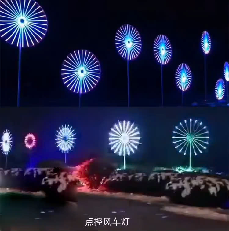 Đầu đèn trang trí kiểu Hoa Bauhinia LED đổi màu RGB 280W 48 đầu ống H1200 D1500 Zalaa ZCSV-PH-18