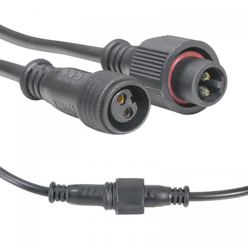 Dây nối dài 5m cho đèn năng lượng mặt trời, 2 chân cắm, chống thấm nước