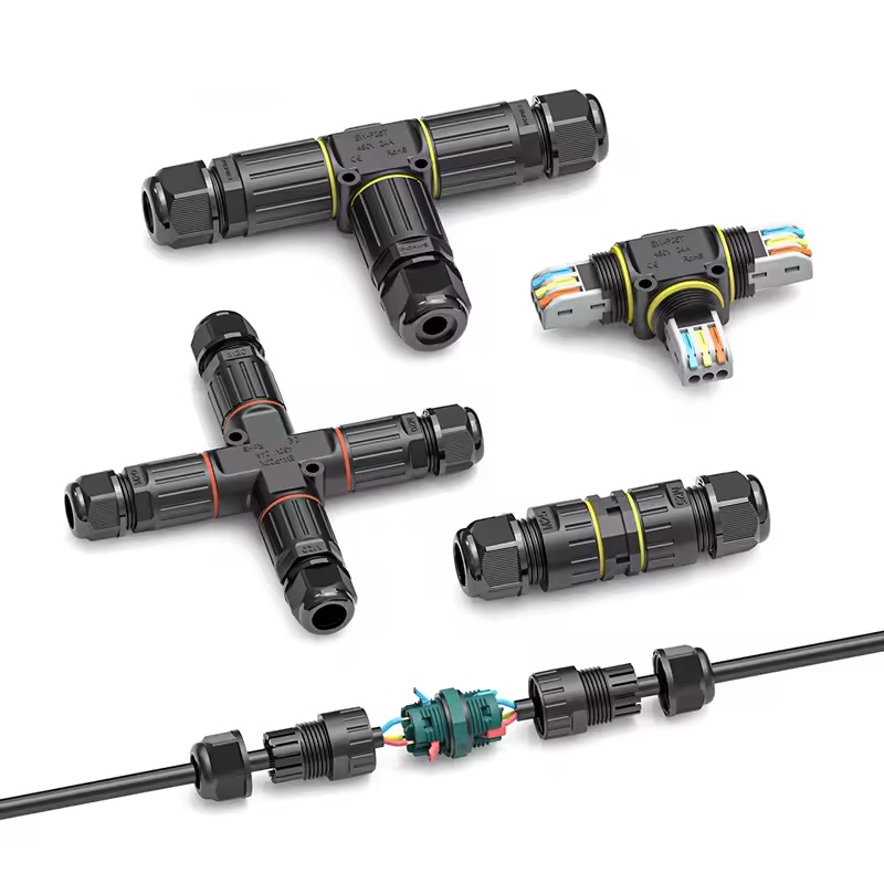 Đầu Nối Điện Cút Điện 2 Đầu E-Weichat M20-3P Chia 2 3 4 PIN Chống nước, Ngoài trời IP68 - Linh kiện đèn led Zalaa