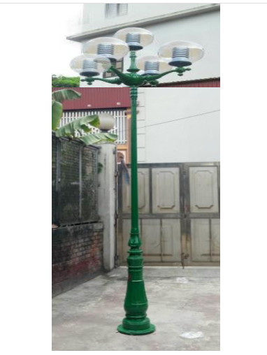 Cột đèn sân vườn gang đúc DC06  chùm 5 bóng CH06-5