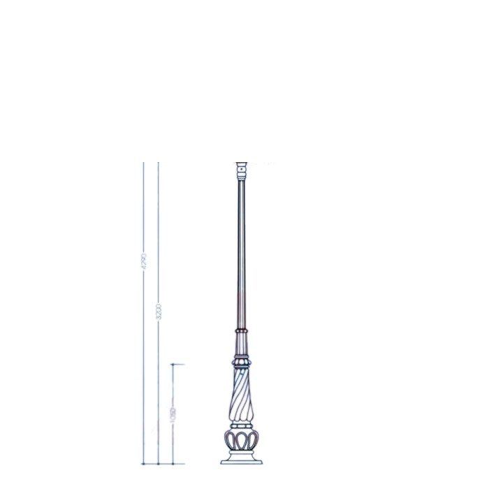 Đế Cột DC07 Banian - Chân Đế Cột Đèn Thép Gang Bền Bỉ Chịu Lực Cao