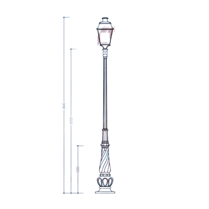 Đế Cột DC07 Banian - Chân Đế Cột Đèn Thép Gang Bền Bỉ Chịu Lực Cao