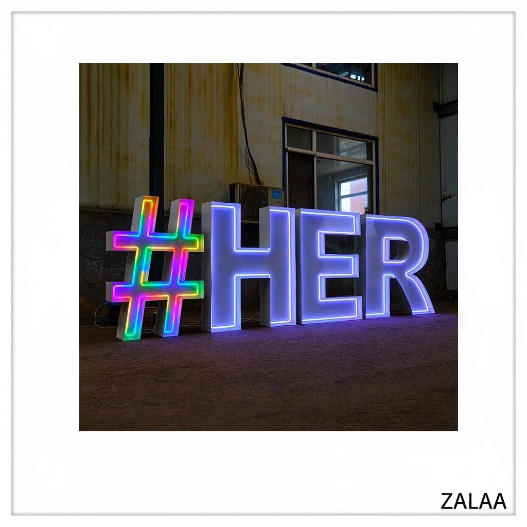 Đèn Chữ Khung Hộp Marquee Lights ZALAA OEM cho Sự Kiện, Lễ hội, Wedding, Sân khấu