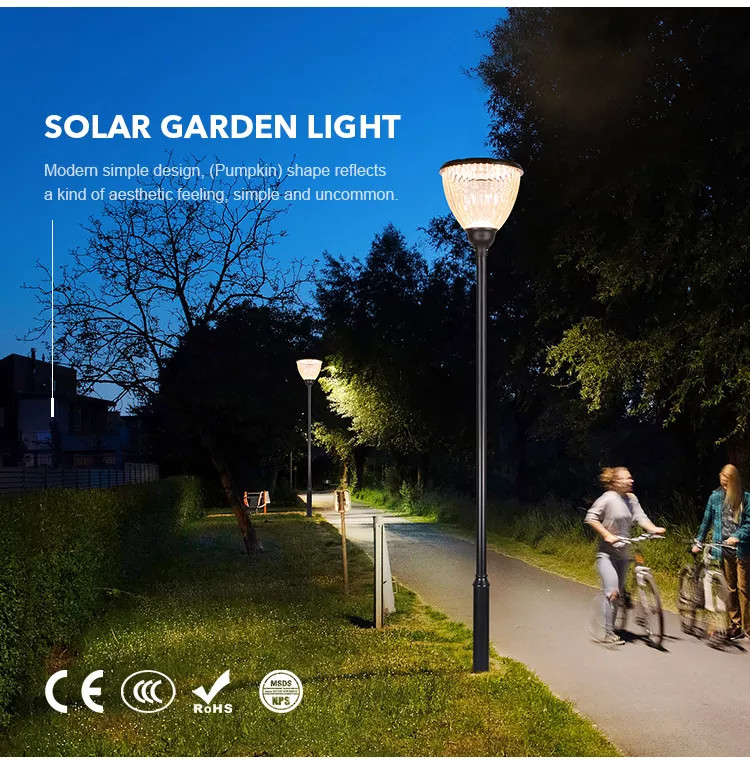 Đèn Đường Cảnh Quan Sân Vườn Công Viên Năng Lượng Mặt Trời ZG-GGD1105 28W ZALAA cho cột cao 3-5m