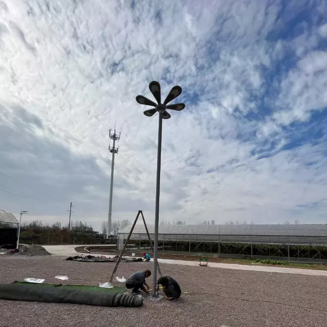 Đèn Đường LED Kiểu Dáng Bông Hoa 6 Cánh Hiện Đại ZG-TYD5005-6 AC220V 420W ZALAA Cho cột cao 6-10m