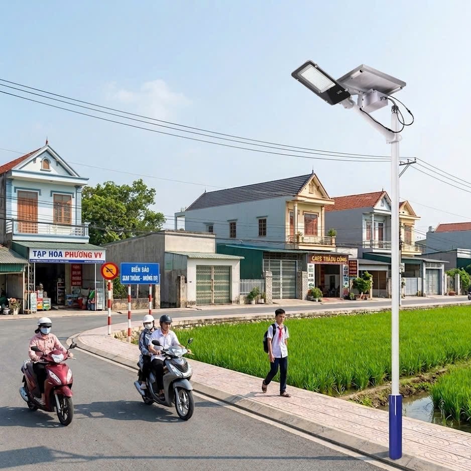 Đèn đường năng lượng mặt trời 120w mã số ZXJD-120S cột cao 6-8m ZALAA
