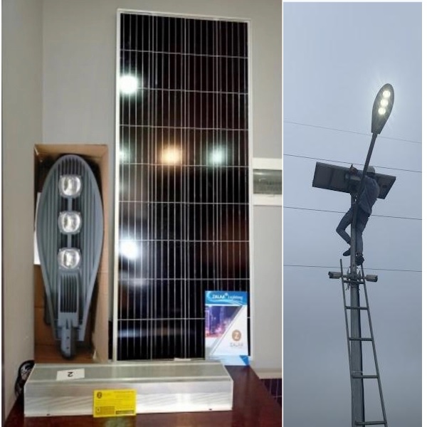 Đèn năng lượng mặt trời 100w - Dự án