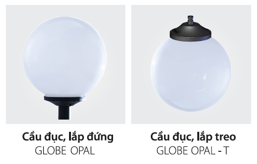 ĐÈN GLOBE - Bóng cho cột đèn trang trí công viên, cảnh quan sân vườn