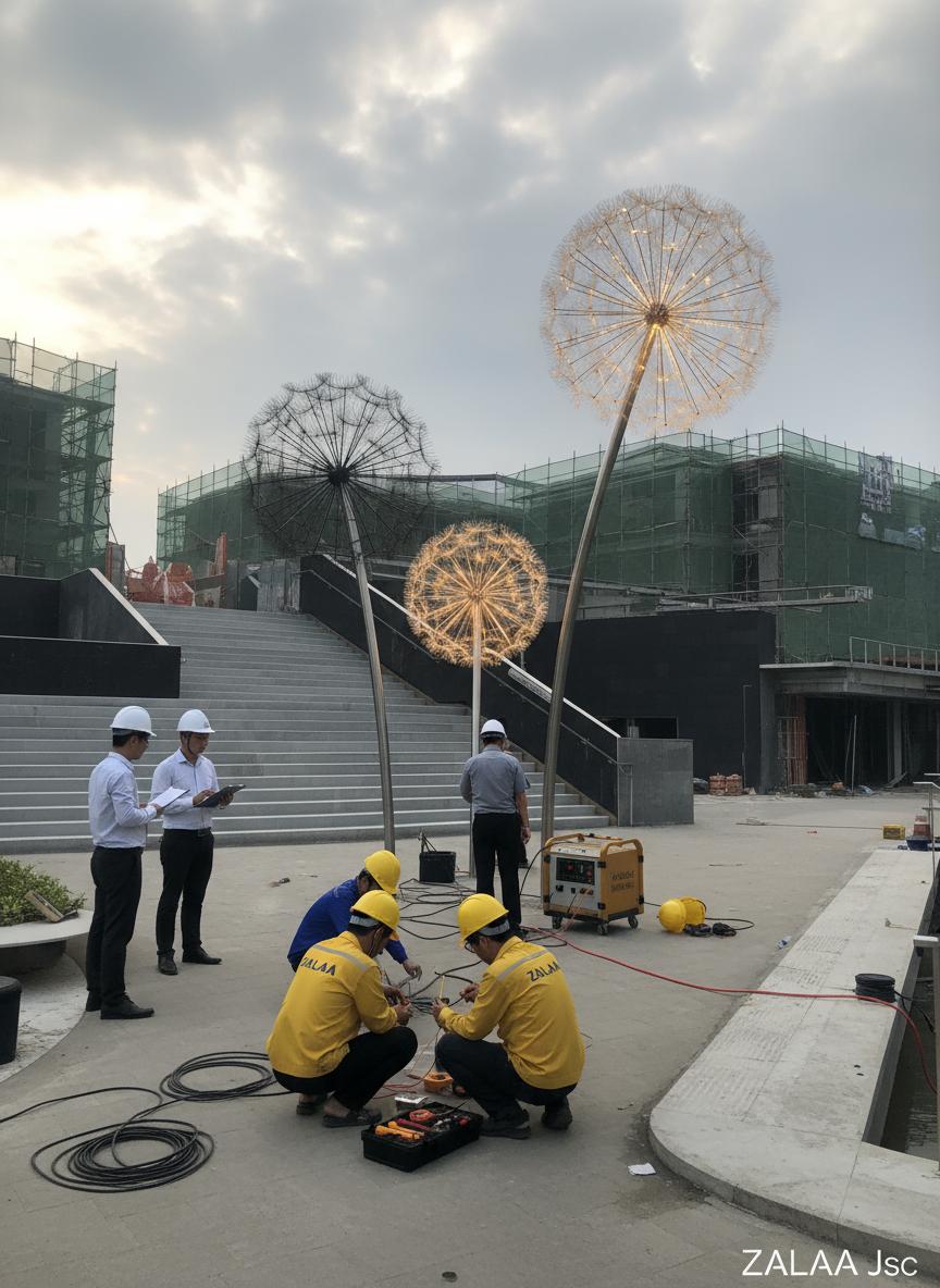 Đèn hoa Bồ công anh D1500mm RGB Inox 304