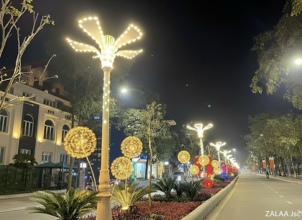 Đèn hoa Bồ công anh D1500mm RGB Inox 304