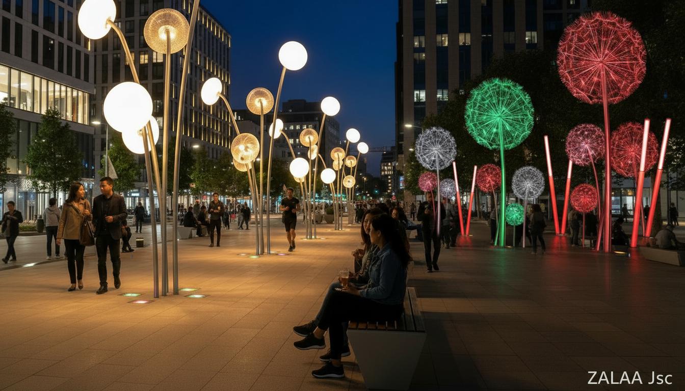 Đèn hoa Bồ công anh D1500mm RGB Inox 304