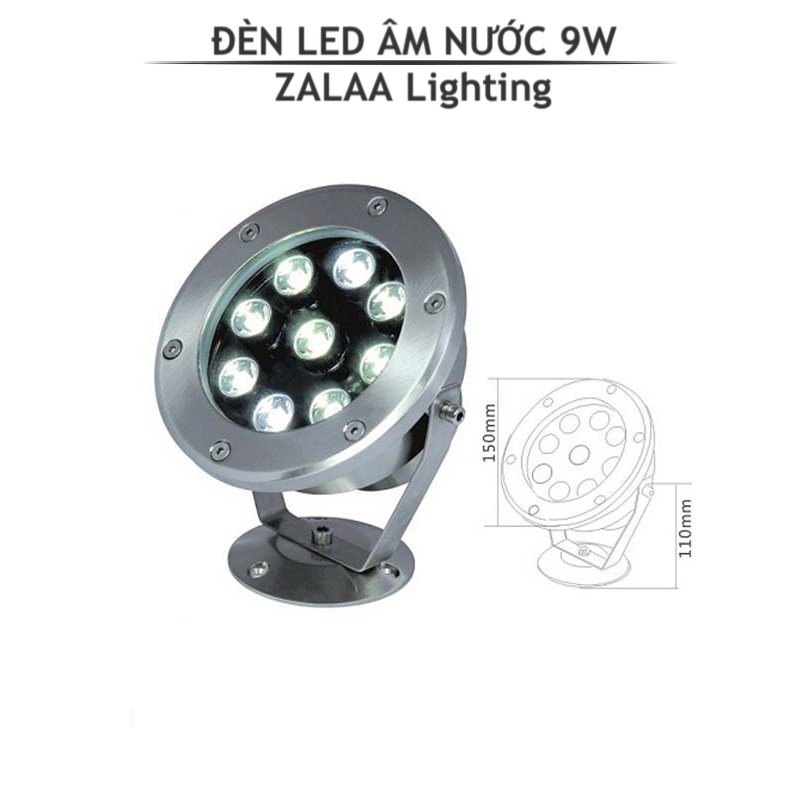 Đèn Led Âm Nước 9W Mã sản phẩm ZAN-9W