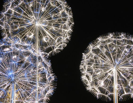 Đèn LED Bông hoa Bồ Công Anh Dandelion đường kính 1.5m, nhiều màu RGB - Giải pháp chiếu sáng cảnh quan kiểu mới