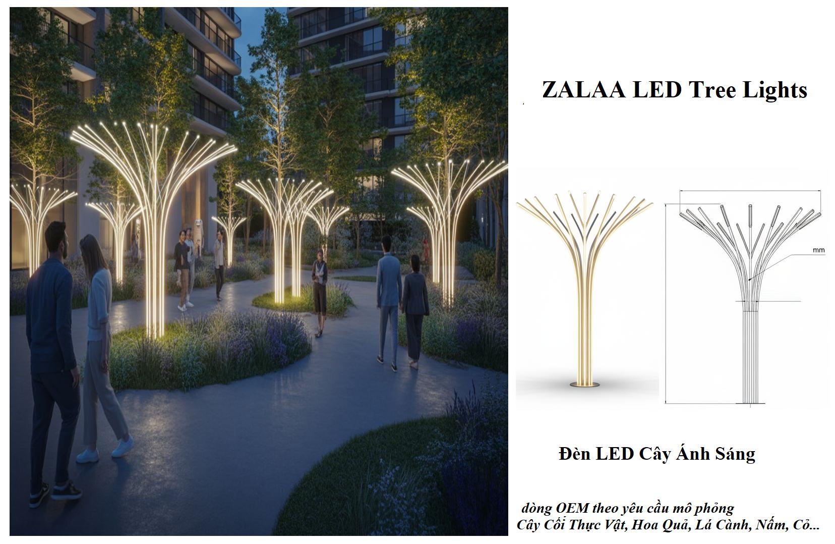 Đèn LED Cây Ánh Sáng Trang Trí Cảnh Quan ZL-LDT-M01 IP66 Nghệ Thuật - ZALAA OEM/ODM LED Tree Lights